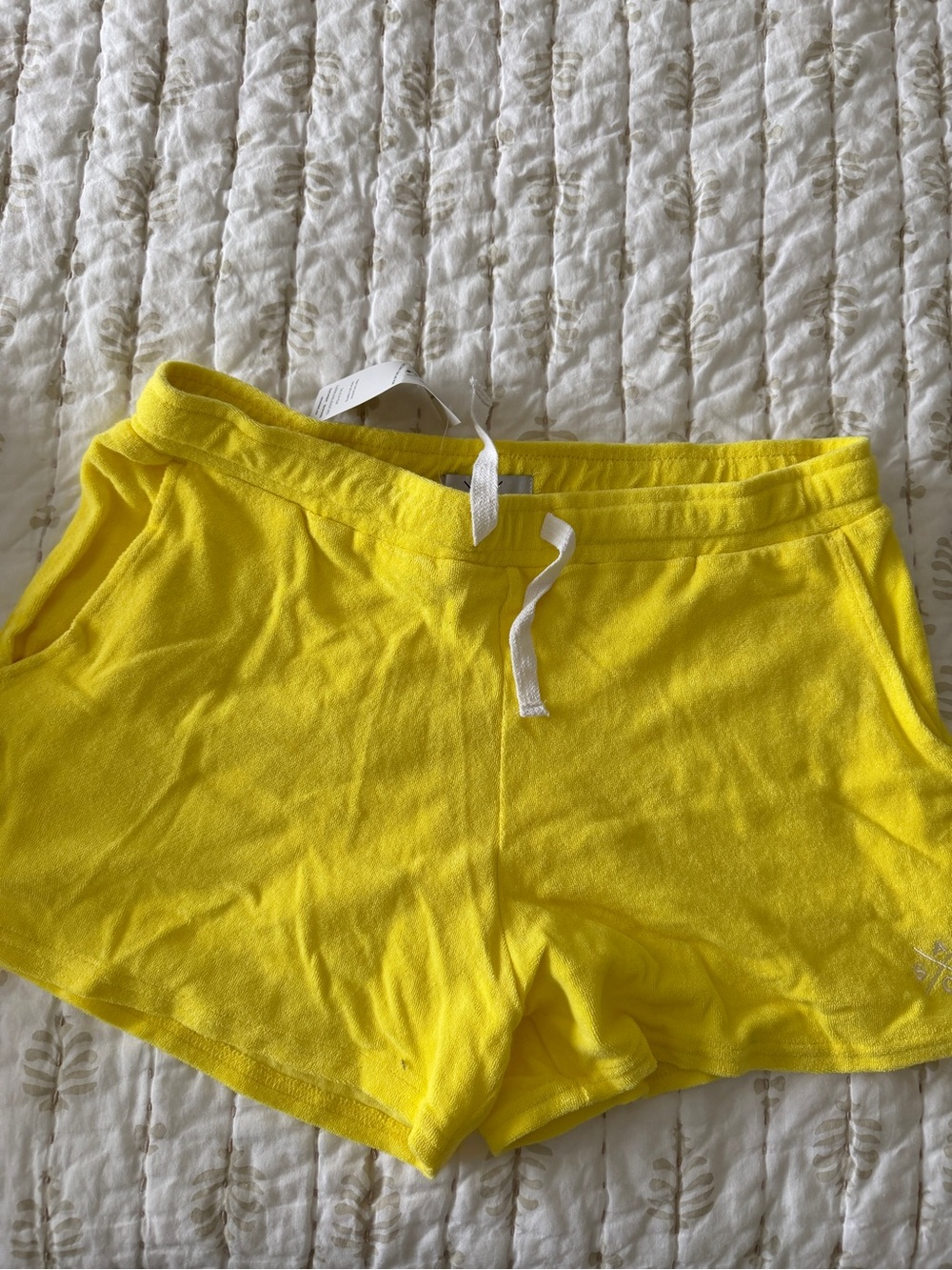 Women’s Bright Yellow Athletic Drawstring Shorts